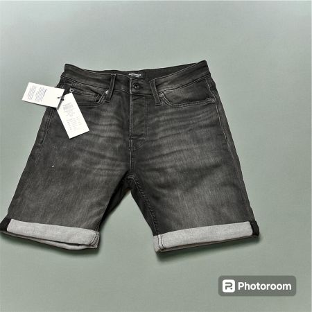 Jack Jones Herren Schwarze Denim Shorts Größe S Nie getragen