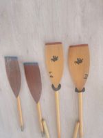 4 Paddel, Ruder aus Holz