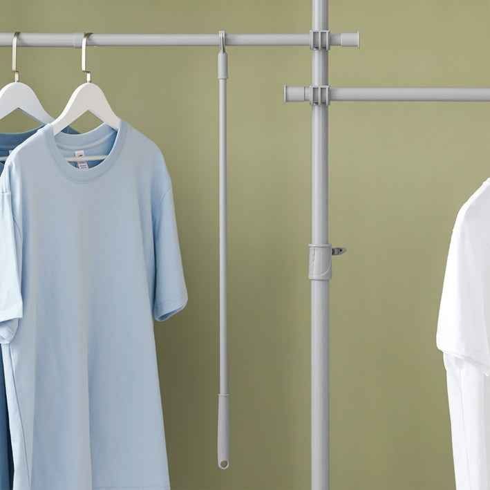 Garderobe: Teleskop Kleiderstange Kleiderstangen Regalsystem Hellgrau – Neu und originalverpackt aus Kreuzlingen von DealBlitz 2