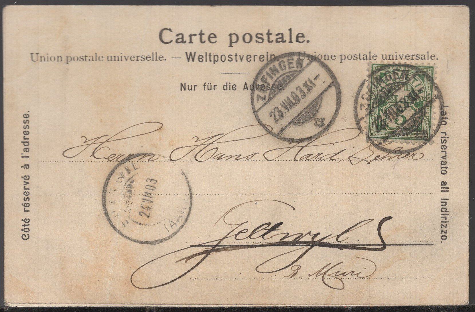 Cartes postales: Strengelbach 3 Bilder  1903 – Défectueux à Aarau par kufi44 4