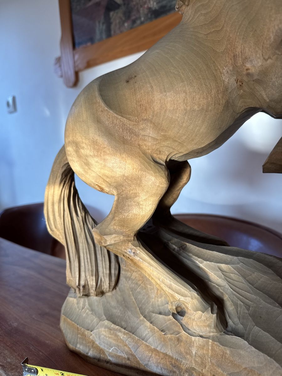 Articoli in legno: Holzfigur Pferd handgeschnitzt ca. 55x35 cm wunderschöne – Usato da Morges venduto da SevArt 2