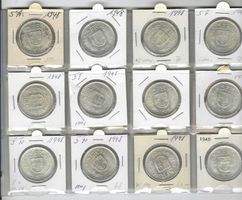 4 xFr.5.-1948u.E.Qualität unzirkuliert/Ag 0.835/15gr/M-Fotos