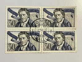1927, Pestalozzi Gedenkmarken J144, gestempelt