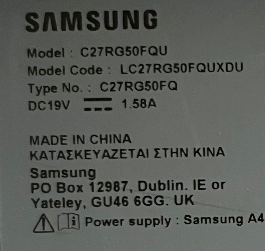 Samsung Monitor: SAMSUNG LC27RG50FQU / 240Hz / 27'' – Usato da Igis venduto da Felge_ 4