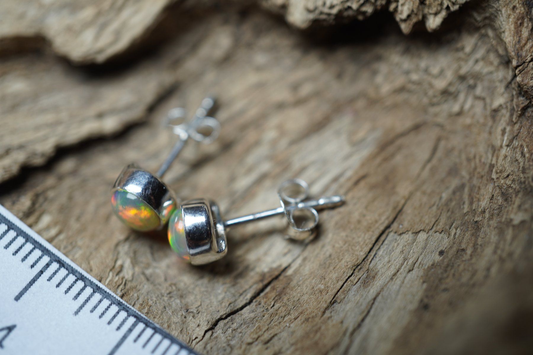 Orecchini pendenti & Orecchini a lobo: Opal   Rund   5mm  Farbig  Ohrstecker   925 Silber – Nuovo e nell'imballaggio originale da Balgach venduto da top_silver 7