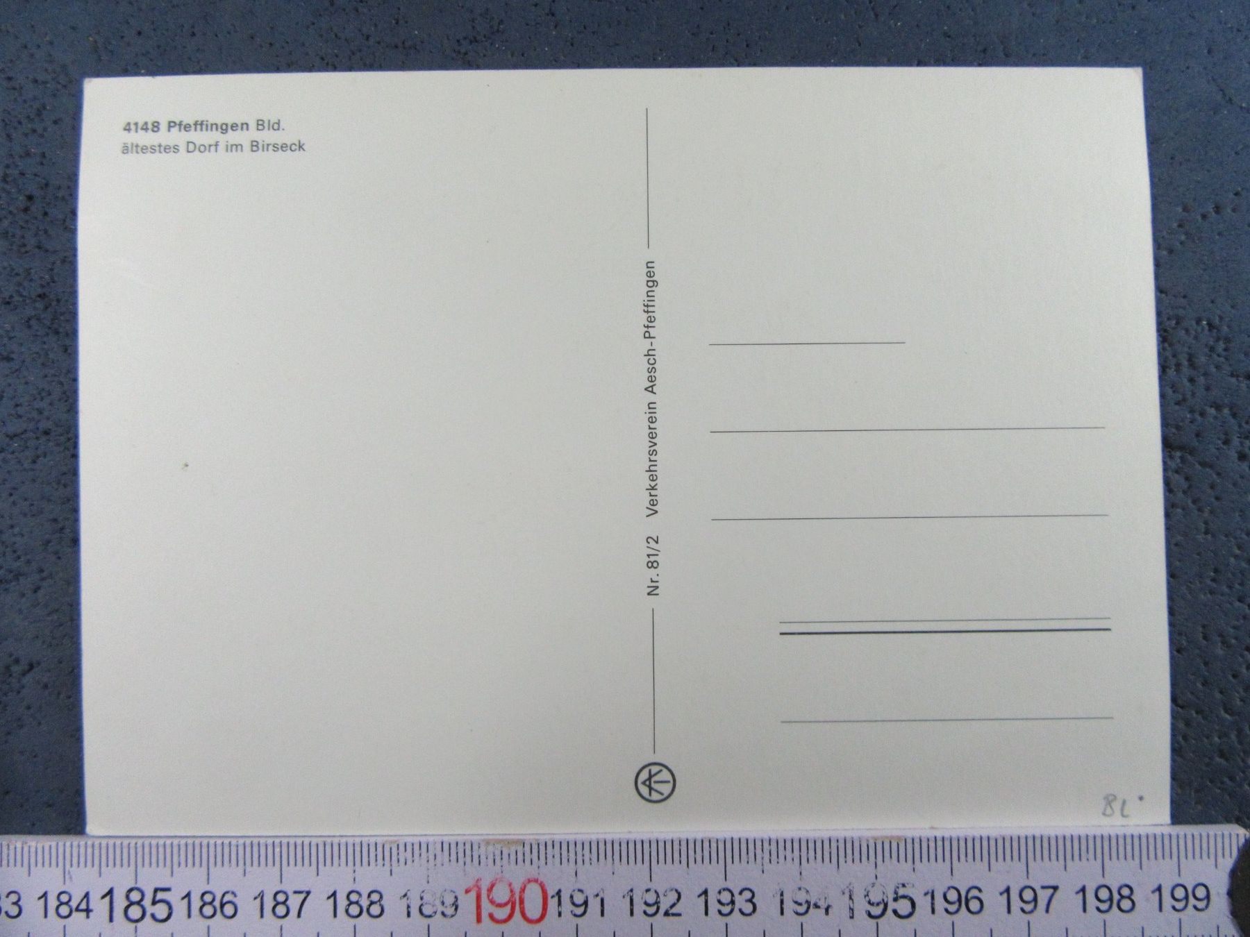 Cartoline postali: PFEFFINGEN BL AK ÄLTESTE DORF IM BIRSECK – Usato da Ettingen venduto da Hausi4711 1