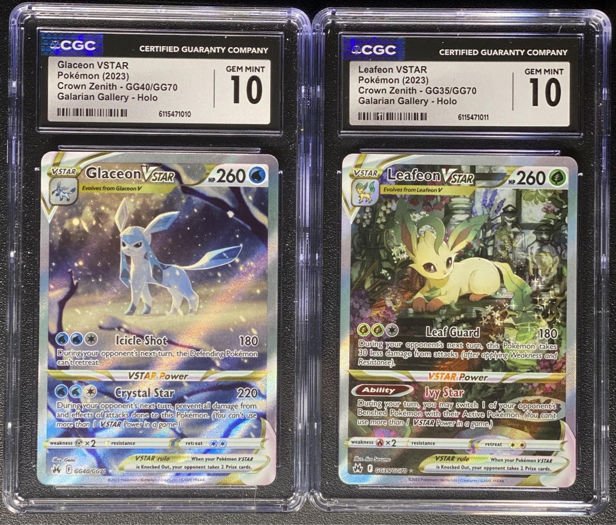 Pokémon Carte collezionabili: Glaceon & Leafeon CGC 10 – Usato da Niedergösgen venduto da SwissPokeCards
