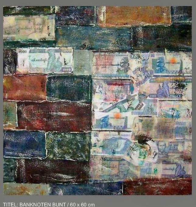 Dipinti: Acrylbild "Banknoten" – Usato da Zollikerberg venduto da Doris11362