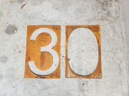 30 Jahre Geburtstagtafel