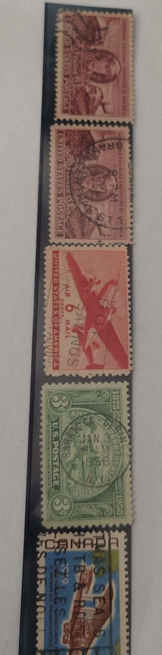 Tous les timbres: Lot de 5 timbres divers usa canada – D'occasion à Puidoux par Sophia70