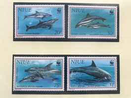 Niue 1993 Satz WWF Delphine postfrisch
