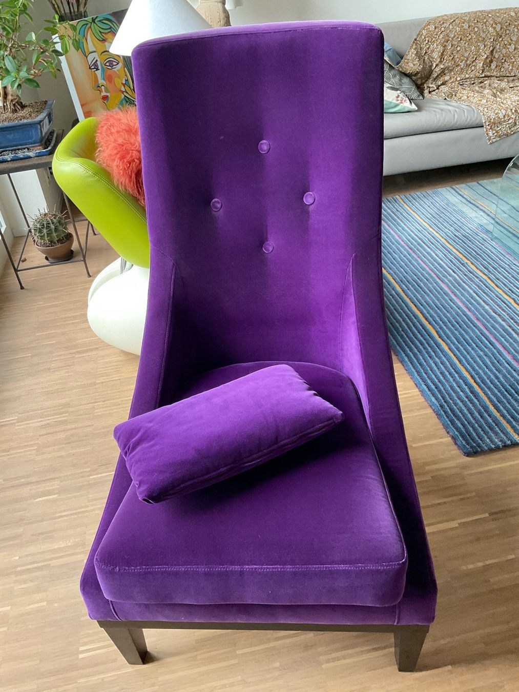 Pfister Poltrone: Poltrona in tessuto viola – Usato da Zürich venduto da alpha69