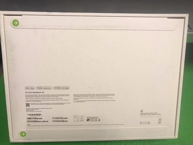 Apple MacBook Air 13 M5 GPU 16 GB RAM 512 GB SSD FABRIKNEU (Neu und ...