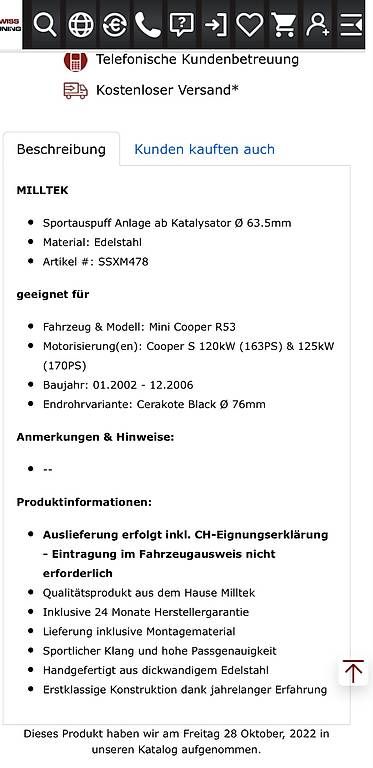 Automobili: Mini Cooper S – Usato da Rickenbach Sulz venduto da til_m6rh 2