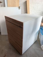 Rollcontainer Holz mit 4 Schubladen weiss