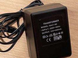 NetzteTRANSFORMER SA4192 (230V 50Hz 12V-500mA )Neu/NP20CHF