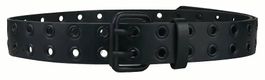 Ceinture Noir boucle noir  et oeillet noir 85 cm de taille
