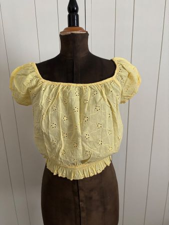 Terranova cropped Blusen Top gelb - Grösse S