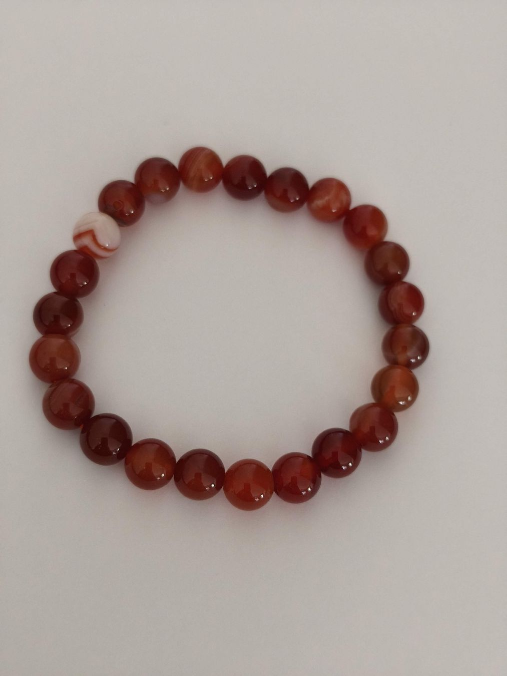 Bracciali & Braccialetti: Karneol Armband (Perlen), Echtstein FEUER – Usato da St. Gallen venduto da GIULESGG 6