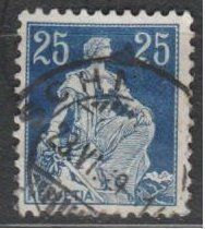 Alle Briefmarken: Helvetia mit Schwert 1908 – Gebraucht aus Castiel von mc2017 1