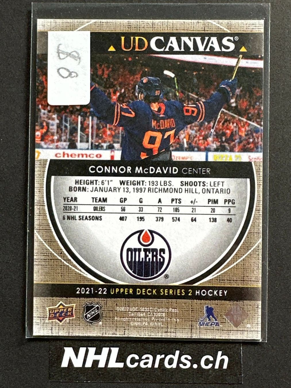 NHL Carte collezionabili: Connor McDavid NHL Insert Card – Usato da Belp venduto da nhlcards.ch 1