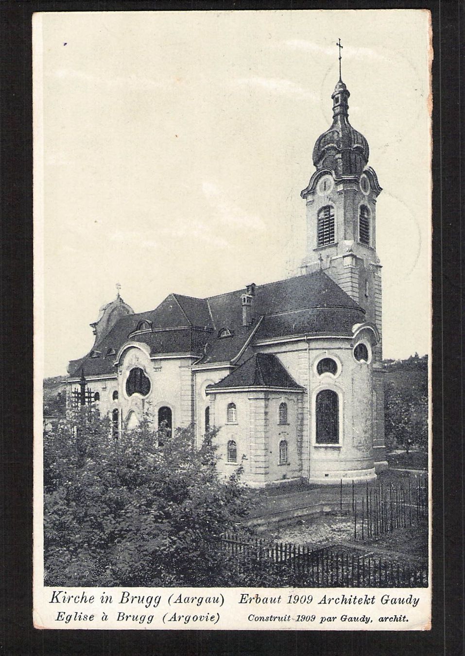 Cartoline postali: #Kirche in Brugg AG , gel. 1910 – Usato da Reichenburg venduto da Pipo-67
