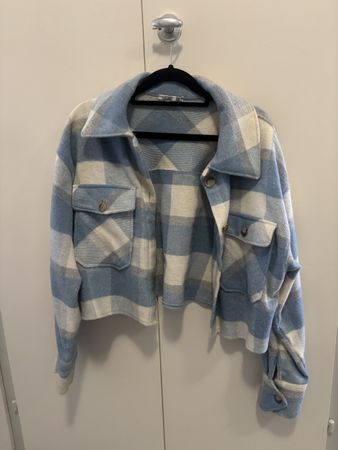 Hemdjacke kariert blau weiss