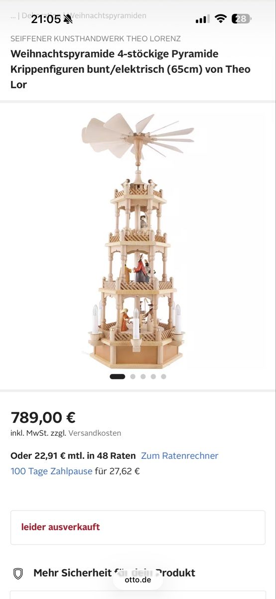 Alle Dekorationen: Erzgebirge pyramide électrique – Gebraucht aus  von  2
