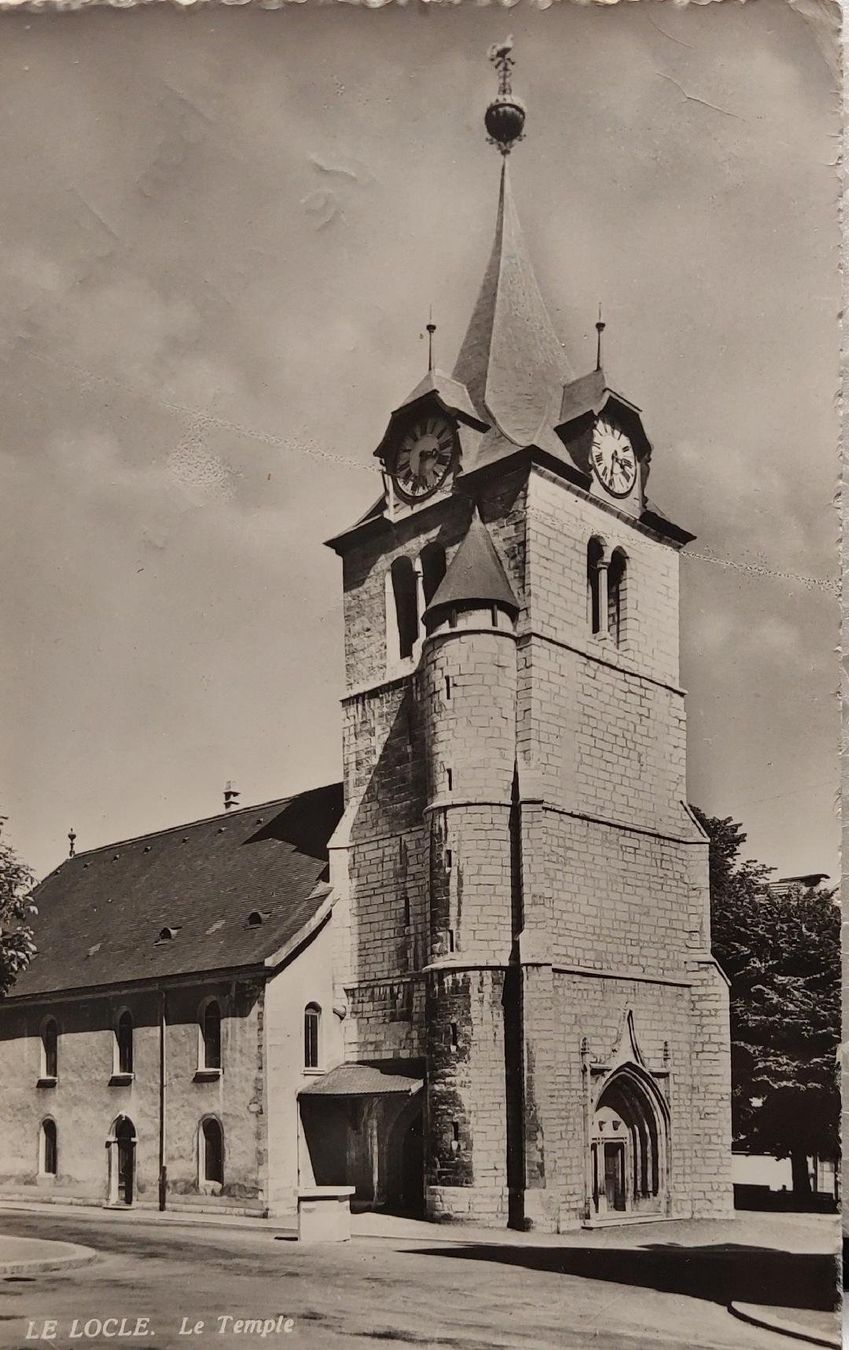 Cartoline postali: LE LOCLE - Le Temple - 1960 – Usato da Delémont venduto da Domdom1