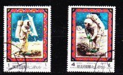 2 Timbres rares - UAE - Ras al Khaima - 1970 - obl.