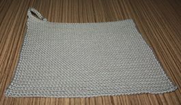 1 Topflappen Baumwolle 23 x 23 beige - sand  NEU