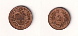Schweiz 2 Rappen 1930 ss++ Erhaltung - seltener Jahrgang!