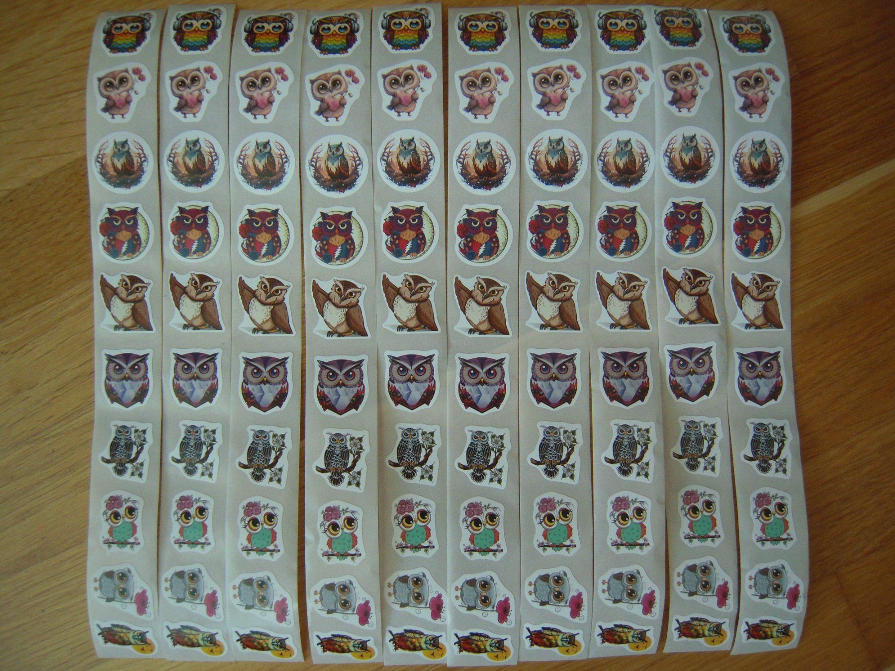 Sticker: 100 Neue Eulen Sticker (Aufkleber) – Nuovo e nell'imballaggio originale da Uzwil venduto da visions77