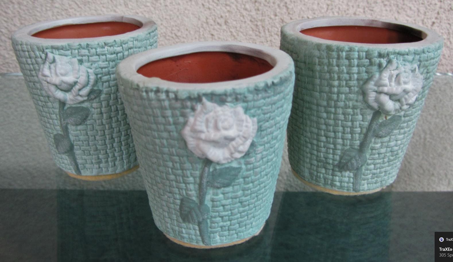 Tutte le decorazioni: Set mit 3 Deko-Gefässen, neu – Nuovo (secondo la descrizione) da Russikon venduto da Pebblybeach