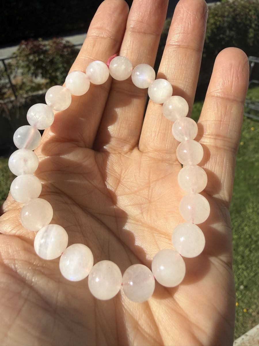 Bracciali & Braccialetti: Edel Rosa Mondstein 8mm Perlen  – Nuovo (secondo la descrizione) da Jegenstorf venduto da SteinGlanz 4
