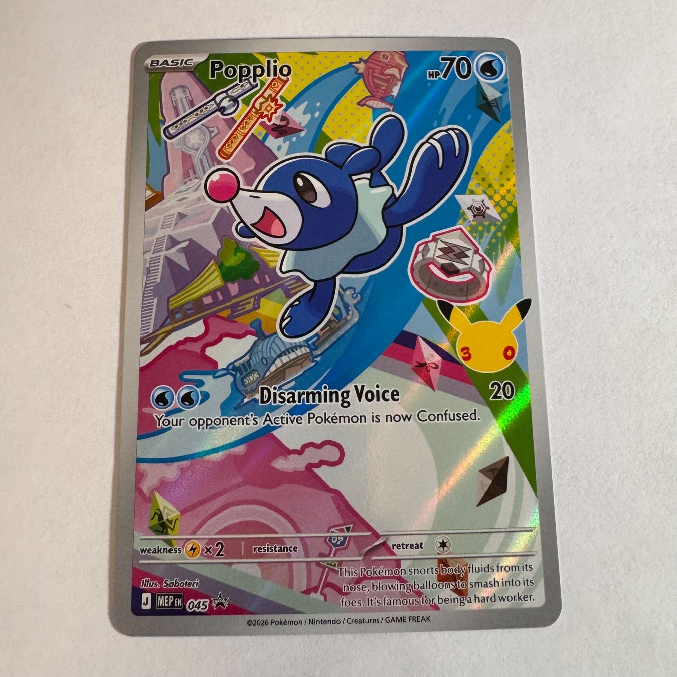 Pokémon Carte collezionabili: Pokémon - MEP - Popplio 45 - ENG – Nuovo (secondo la descrizione) da Staad SG venduto da miaCards