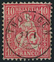 BE Thörigen - Zwergstempel Voll - Helvetia - Faserpapier !