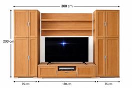 Wohnwand mit viel Stauraum und LED Beleuchtung guter Zustand