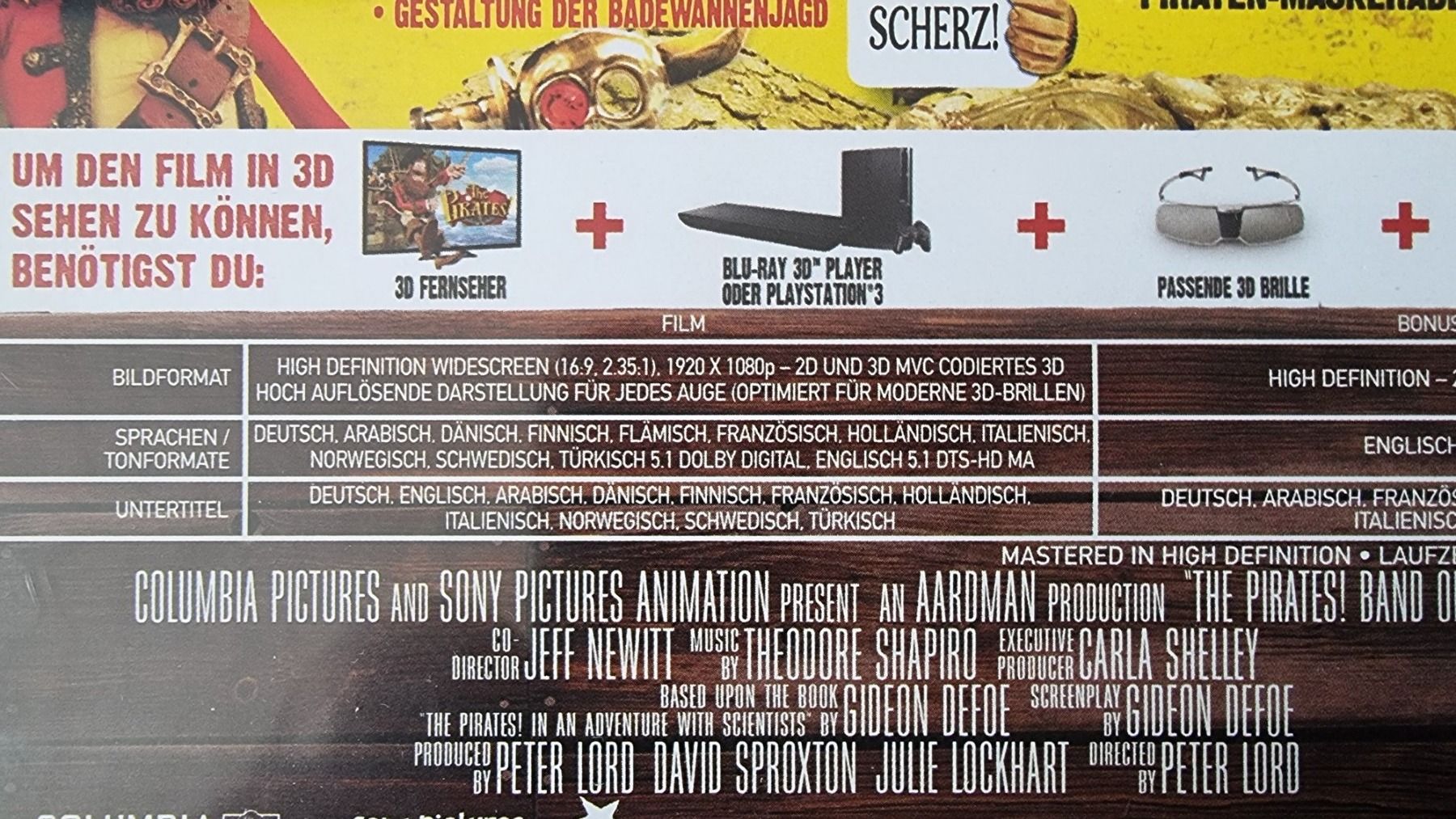 Tutti i DVDs: Blu Ray - Die Piraten / 3D – Usato da Oetwil am See venduto da fineli2 1