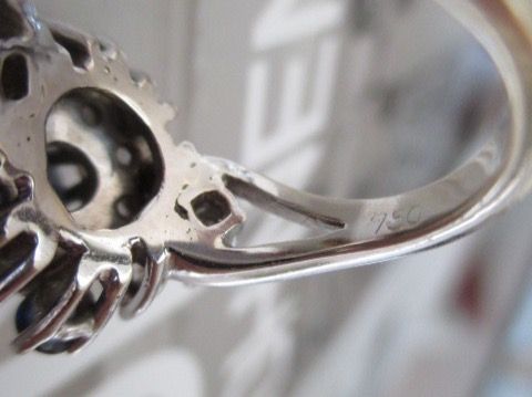 Anelli: 750 Gold Weissgold Brillantring Cocktailring Brillanten – Usato da Neuwilen venduto da bodensee-bay 3