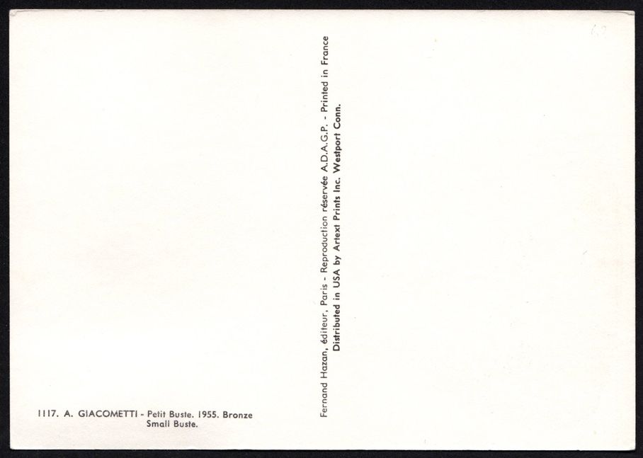 Tous les timbres: Maximumkarte Alberto Giacometti – Neuf (Voir description) à Dottikon par haeusibuh5 1