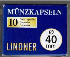 Lindner 10er Pack Münzkapseln 40 mm - 1 Oz Lunar II (gold)