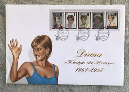 FDC MAXI DIANA KÖNIGIN DER HERZEN 1961-1997