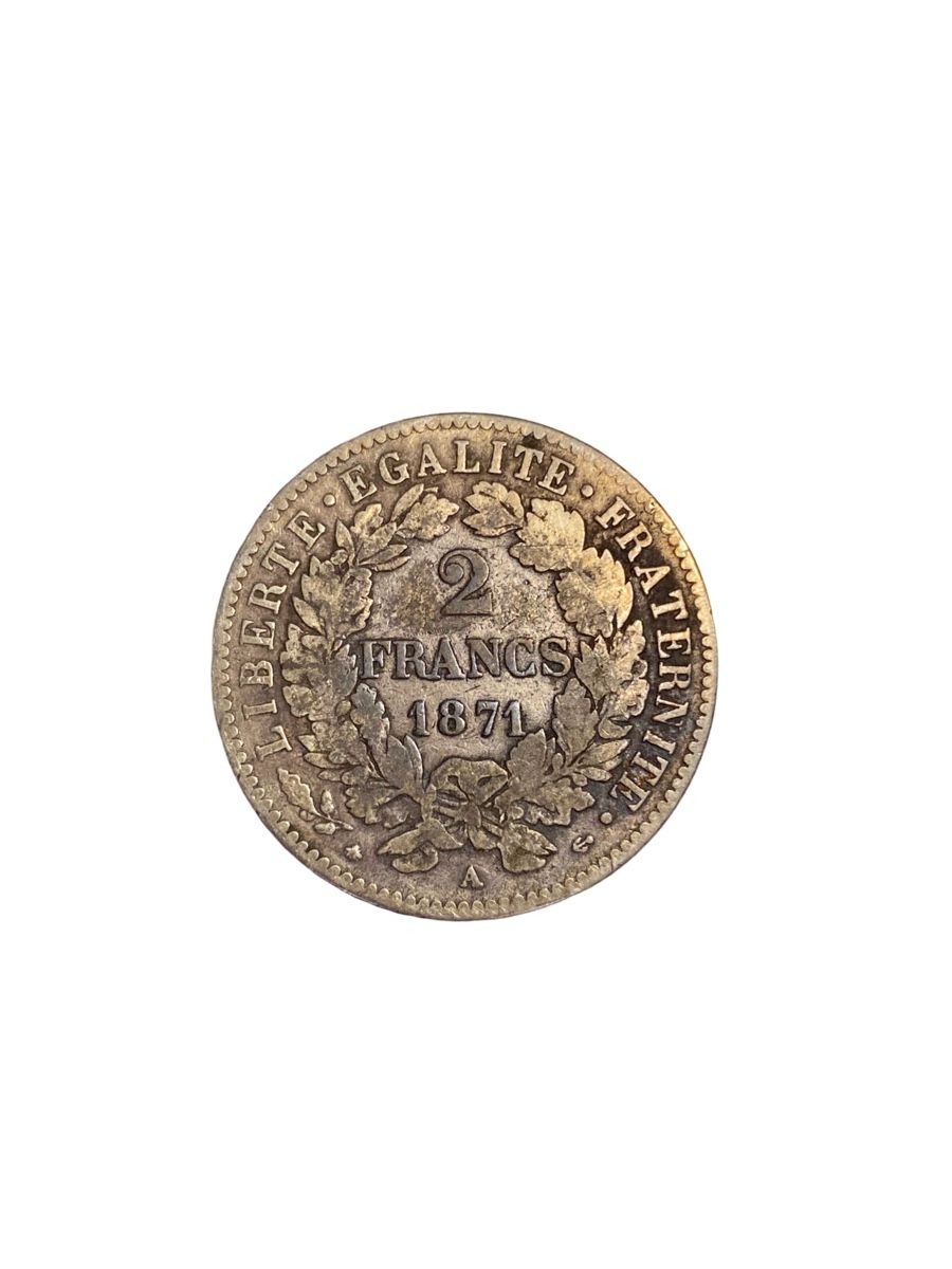 Tutti le monete: 2 francs Cérès 1871 A – Usato da Vuadens venduto da Numispot