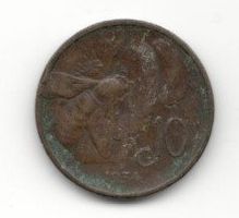 ITALIA 10 CENTESIMI 1934 ape