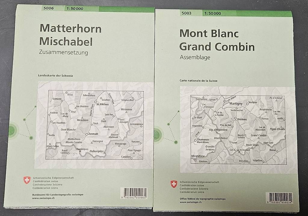 Landkarten & Atlanten: Swisstopo-Landeskarten – Gebraucht aus Brienz BE von dabene 2