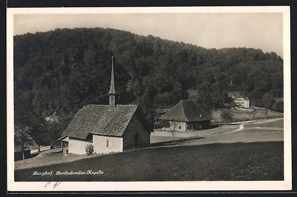 Cartoline postali: Burgdorf, Bartholomäus-Kapelle mit Wald – Usato da Berlin venduto da bartko-reher