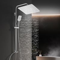 Regendusche Duschsystem ohne Armatur Eckig 30x30 cm Chrom