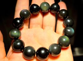 Regenbogen Obsidian Armband B 14.3mm