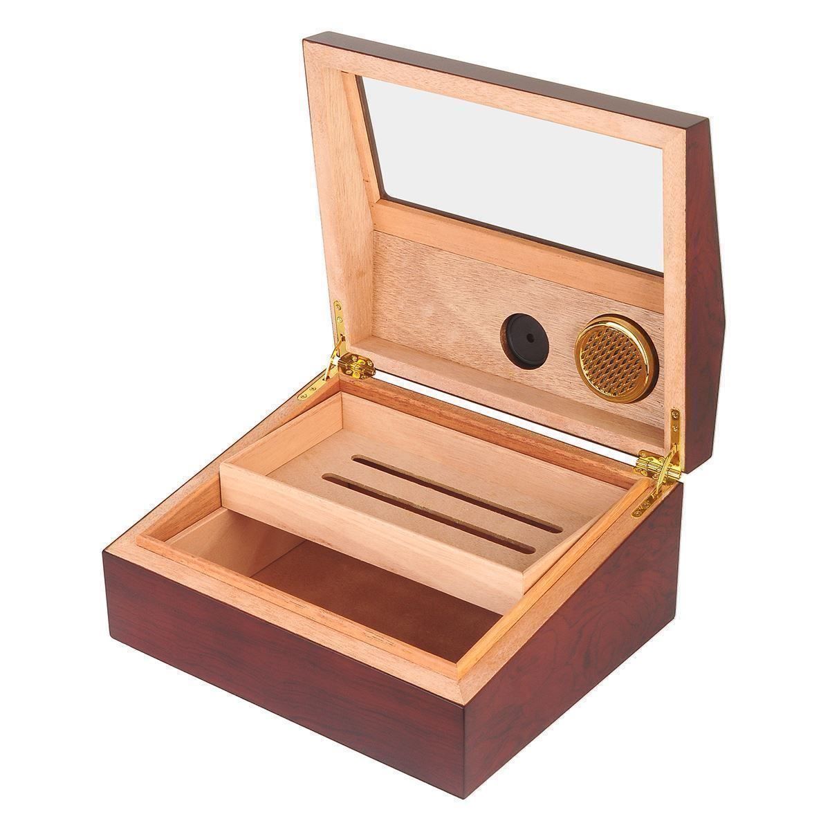 Humidor per sigari: Zigarren Humidor Box Holz mit Hygrometer – Nuovo (secondo la descrizione) da Thun venduto da Top32 9